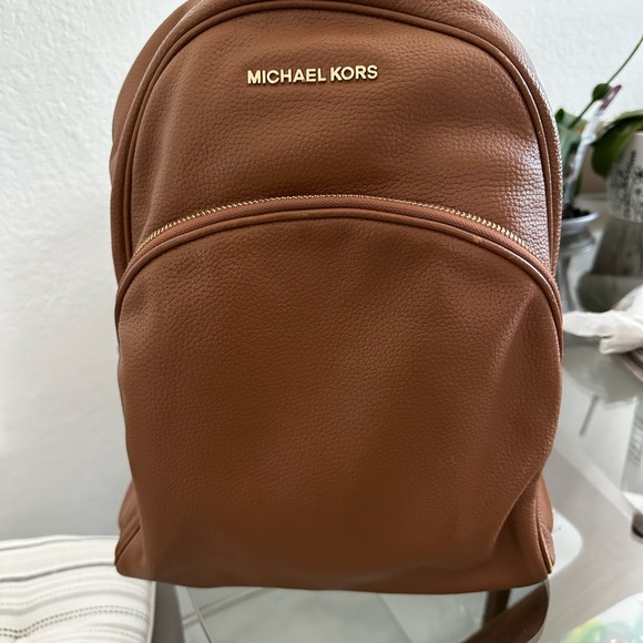 Michael Kors Brown Leather Backpack - Picture 1 of 6
